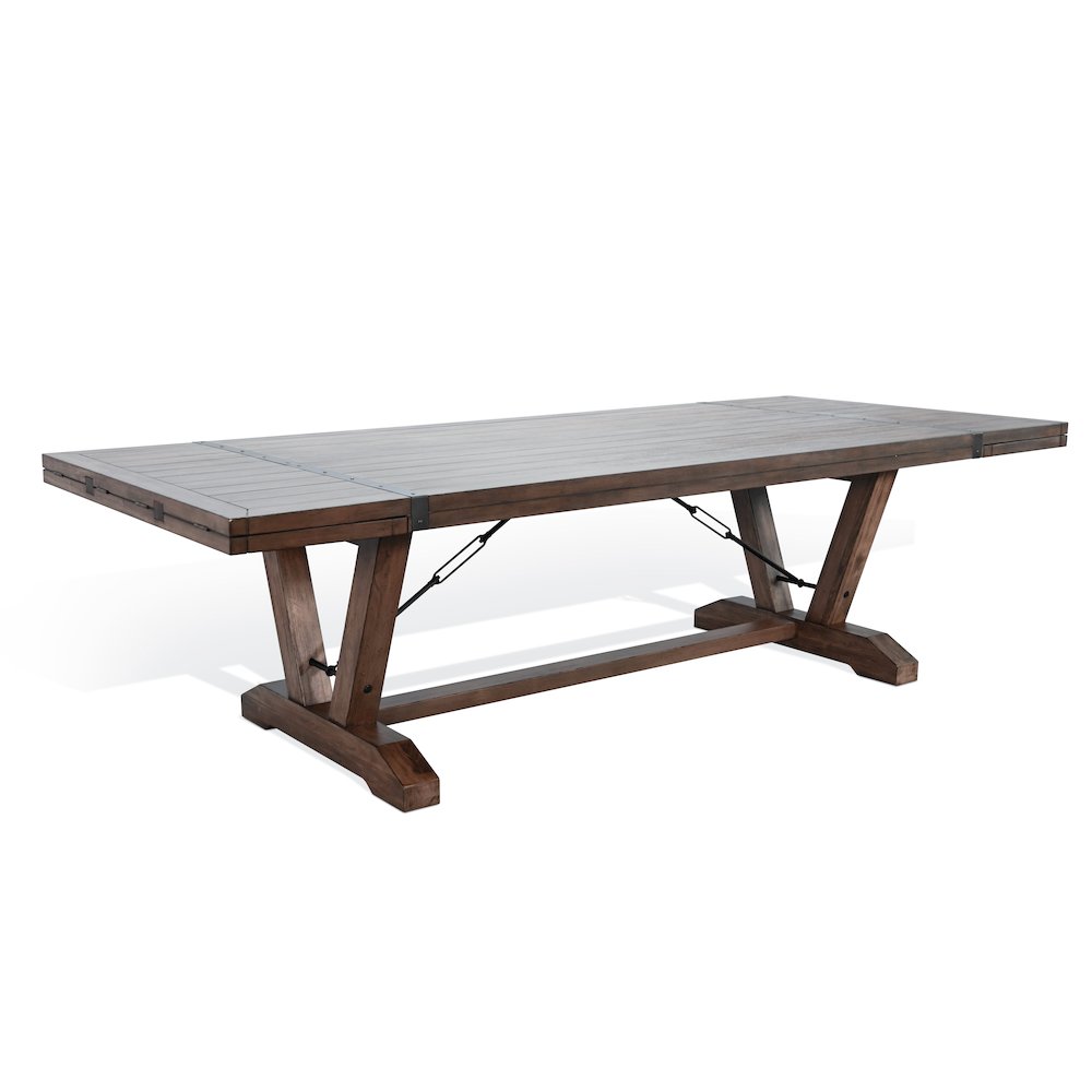 Sunny Designs Yellowstone Extension Table with Folding Leaves. Picture 1
