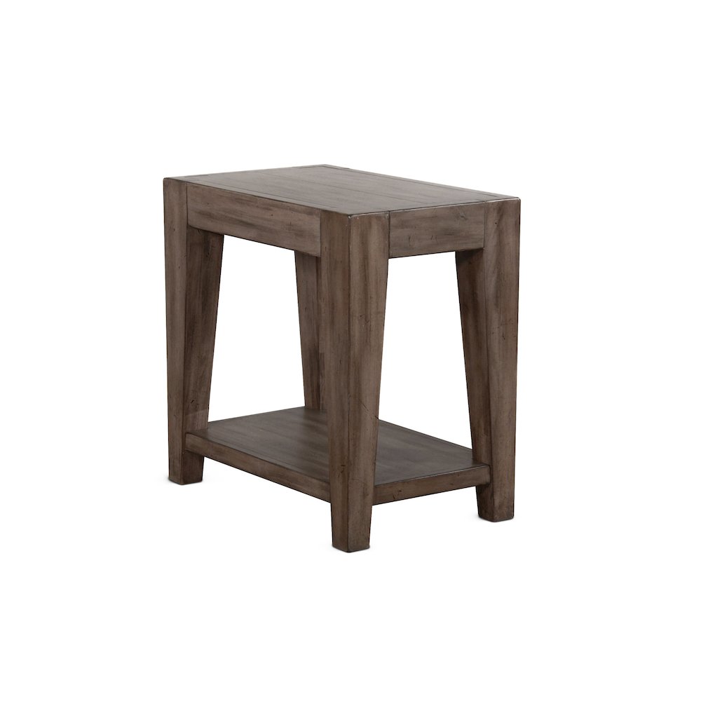 Doe Valley 25" Mid-Century Wood Chair Side Table in Taupe Brown. Picture 1