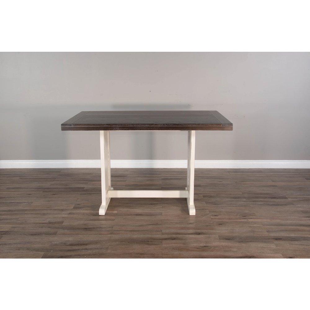Rectangular Wood Counter Height Dining Table. Picture 3
