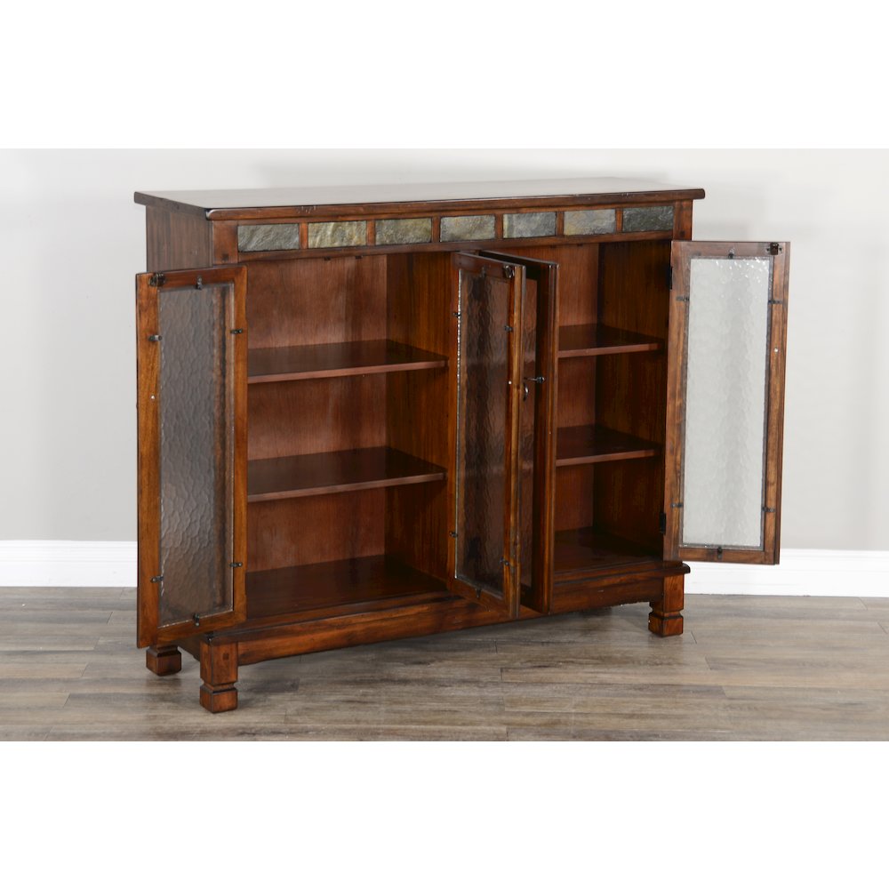 Santa Fe 42" Traditional Wood Bookcase in Dark Chocolate. Picture 6