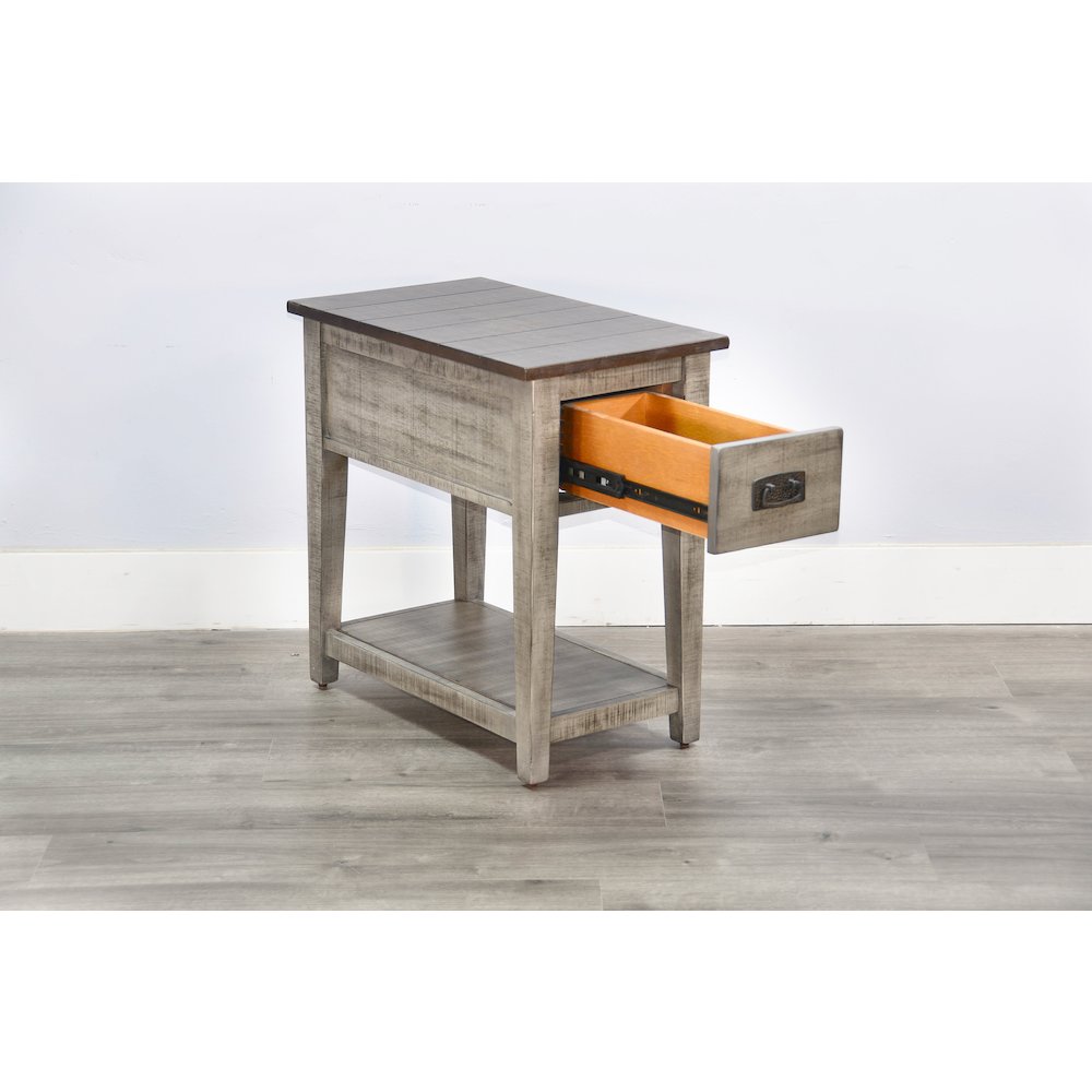 Chair Side Table, Tobacco Leaf/Alpine Grey. Picture 3