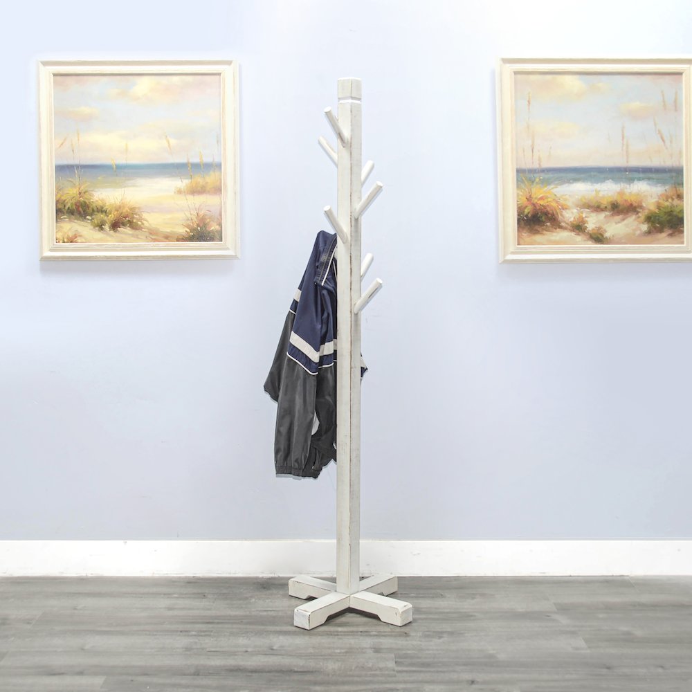 Traditional Solid Wood Hat Rack with 8-Prong Hooks. Picture 4