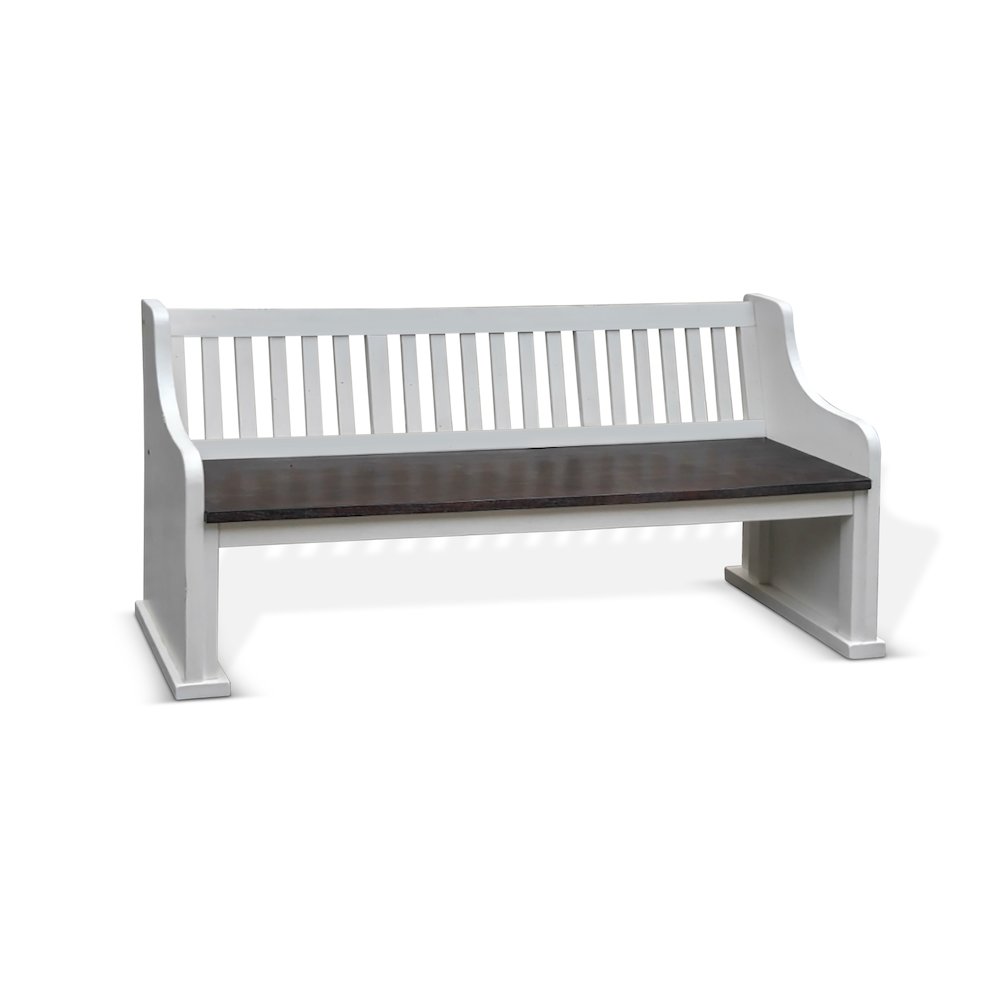 Carriage House Bench with Back. Picture 1