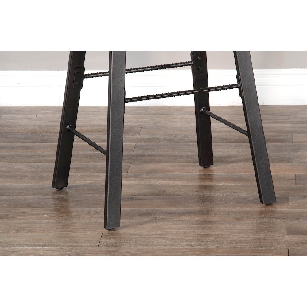 Saddle Seat Metal Barstool (Set of 2). Picture 2