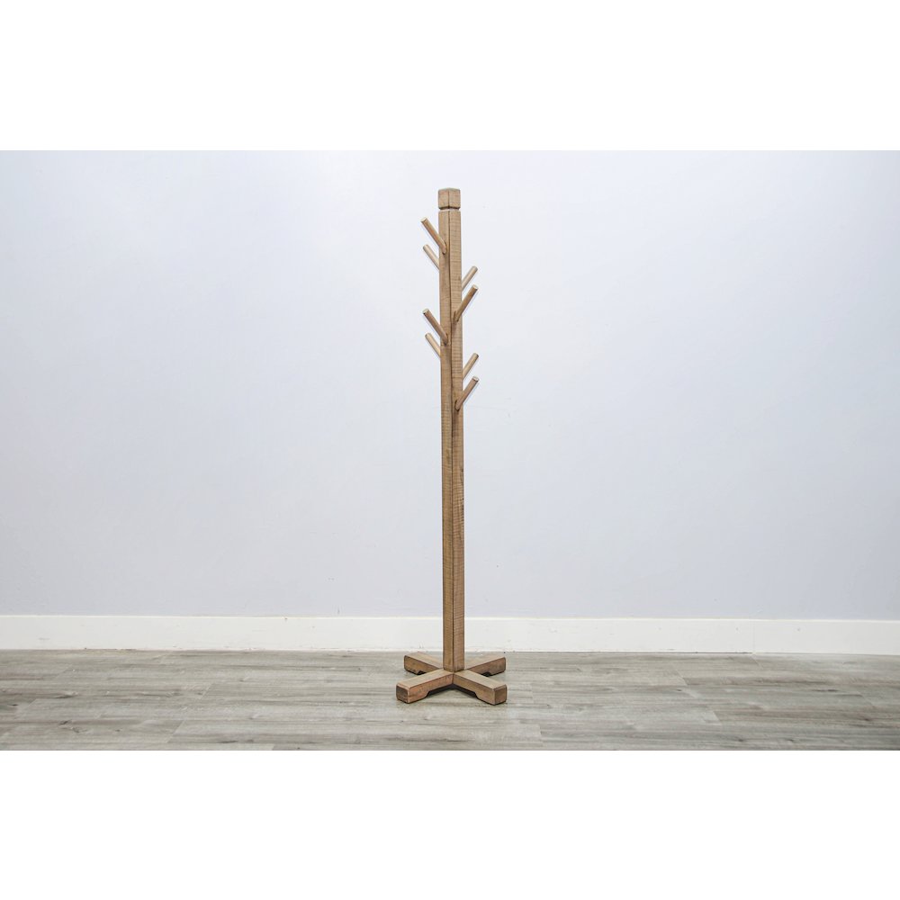 Traditional Solid Wood Hat Rack with 8-Prong Hooks. Picture 2