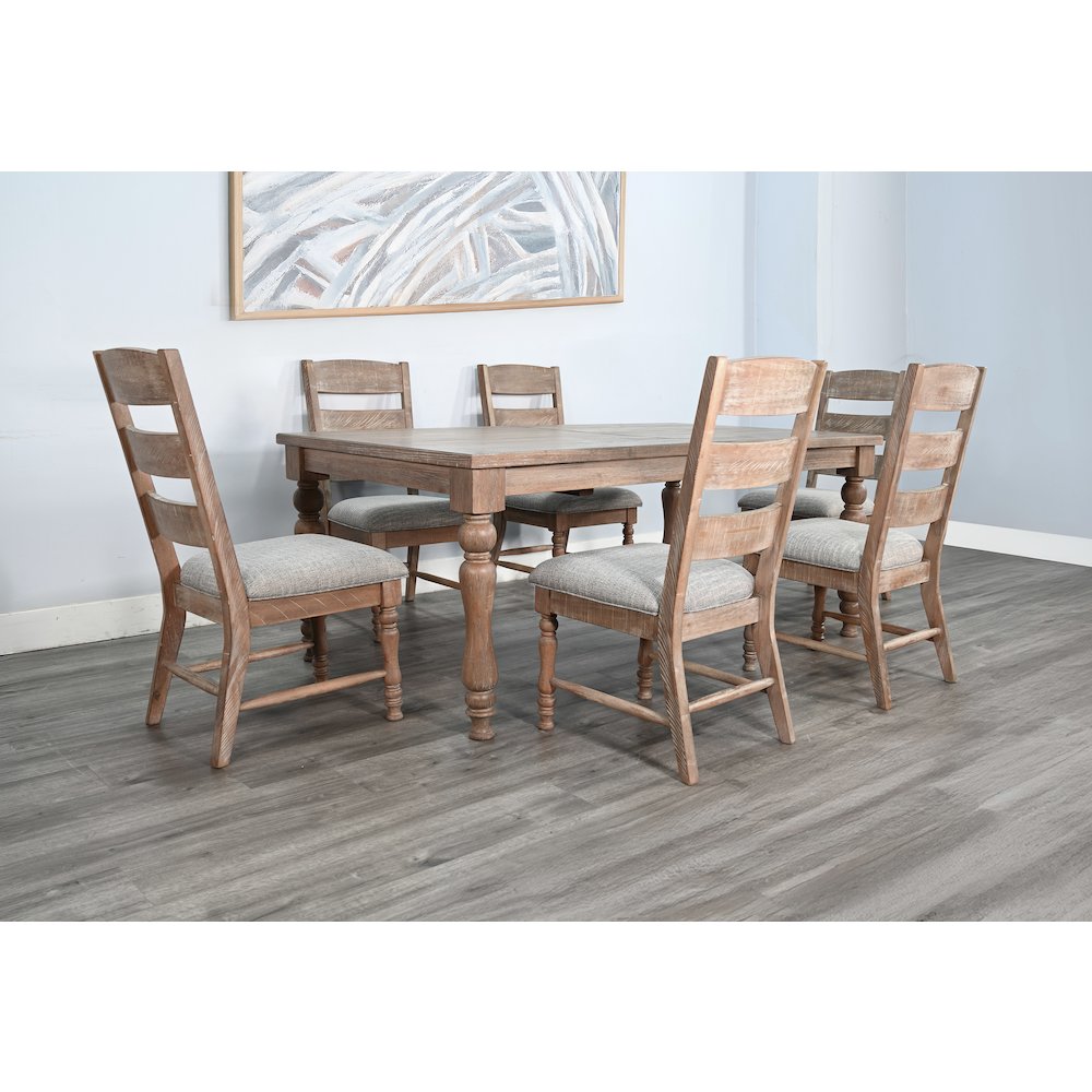 Sierra Rectangular Extension Dining Set with Turned Legs. Picture 2