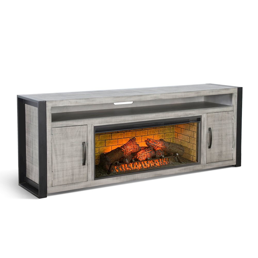 Media Console, Alpine Grey. Picture 1