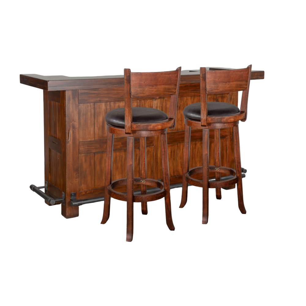 78" Farmhouse Wood Home Bar Set. Picture 1