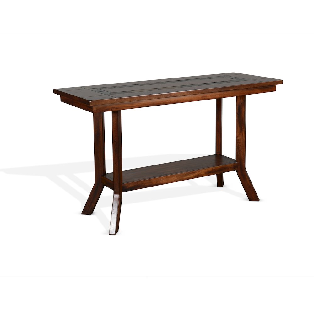 Santa Fe 48.5" Traditional Wood Sofa Table in Dark Chocolate. Picture 1