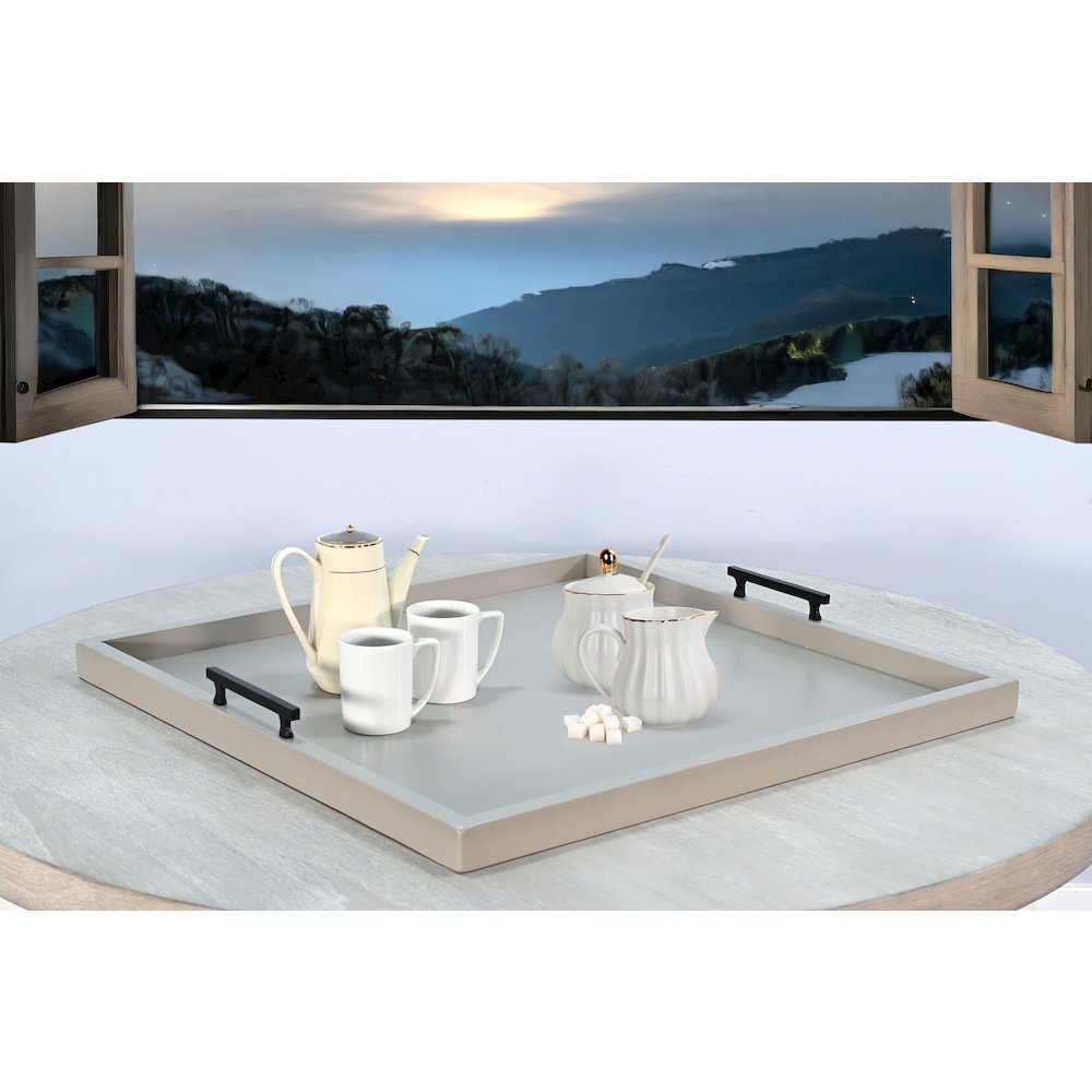 Square Tessa Ottoman Tray. Picture 2