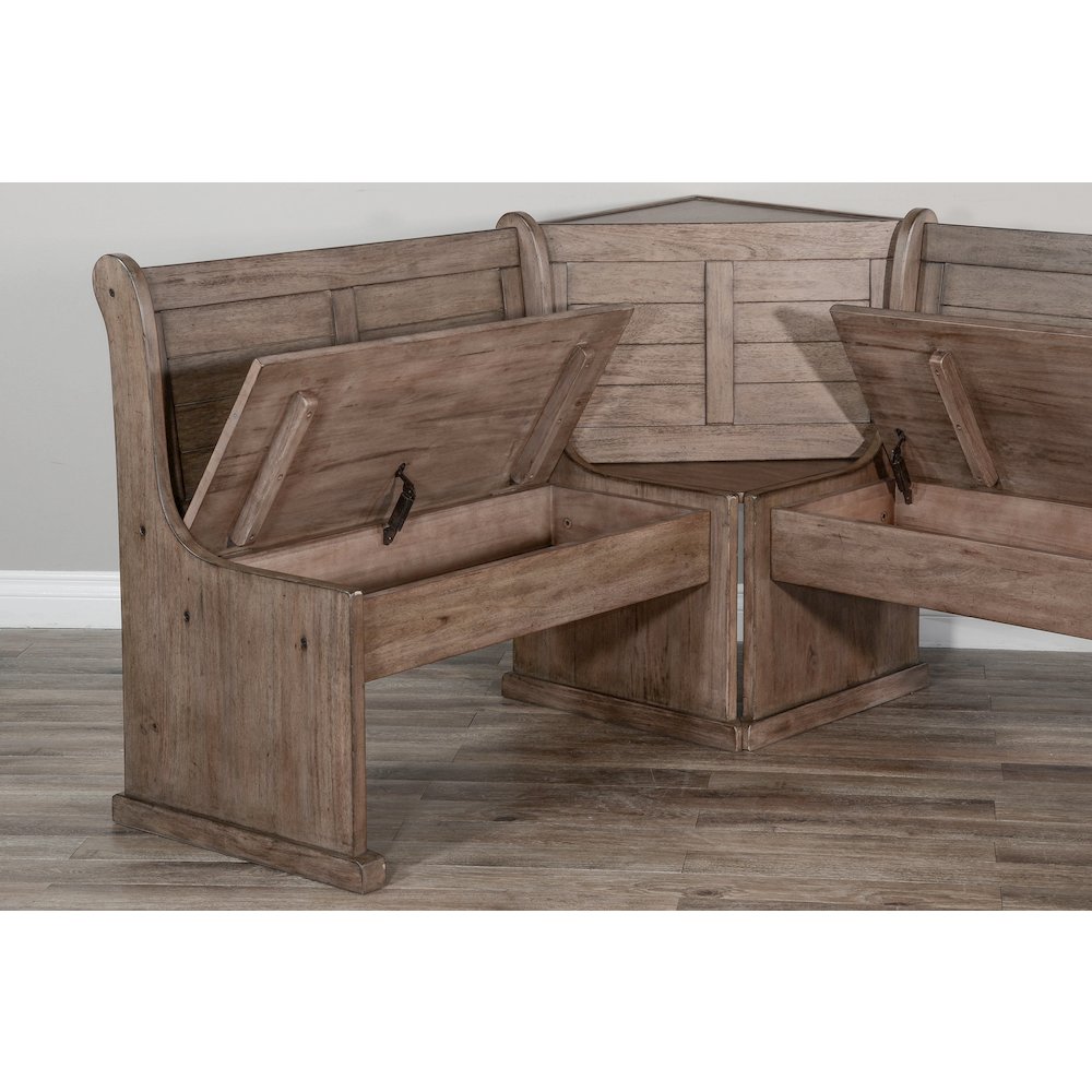 Wood Breakfast Nook Dining Set. Picture 3