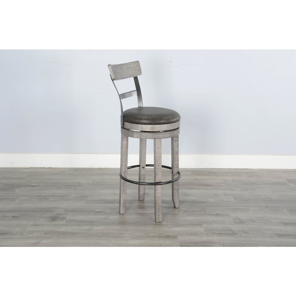 Bar Swivel Barstool, Cushion Seat (Set of 2). Picture 3