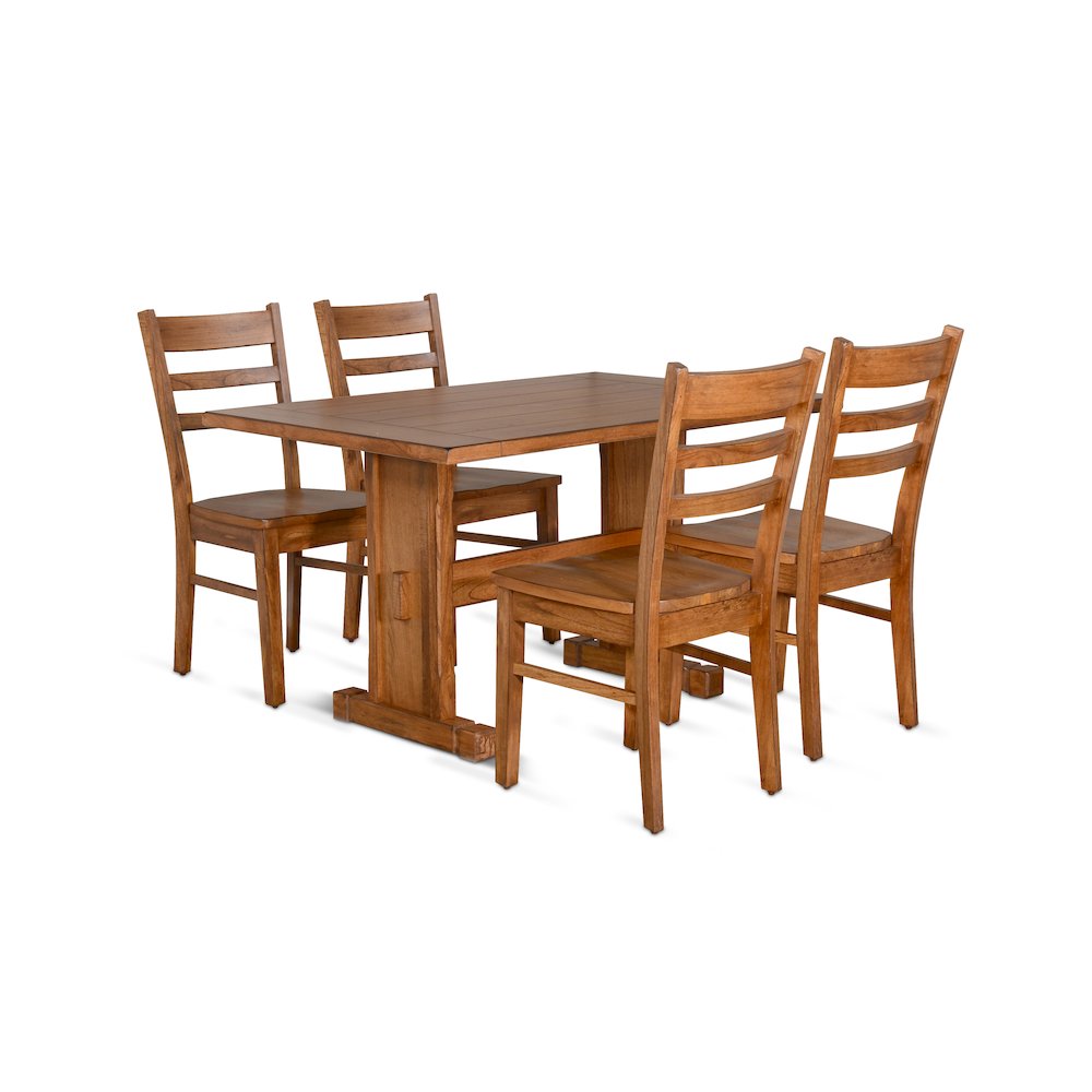 Sedona Dining Set with Wood Chairs. Picture 1