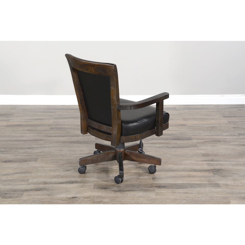 Game Chair with Casters, Cushion Seat & Back. Picture 3