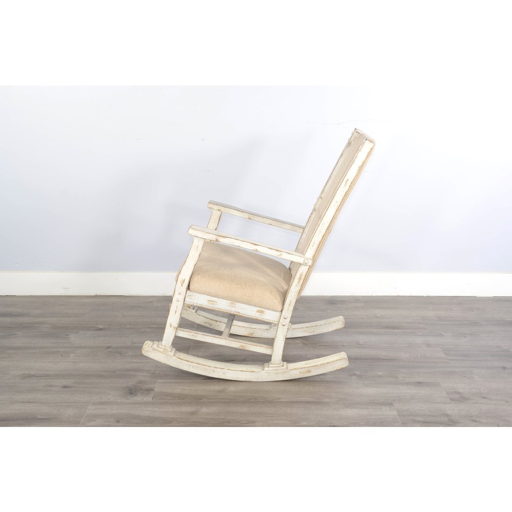 White Sand Rocker, Cushion Seat & Back. Picture 3