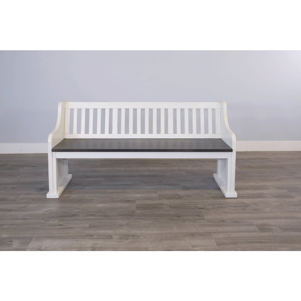 Carriage House Bench with Back. Picture 2