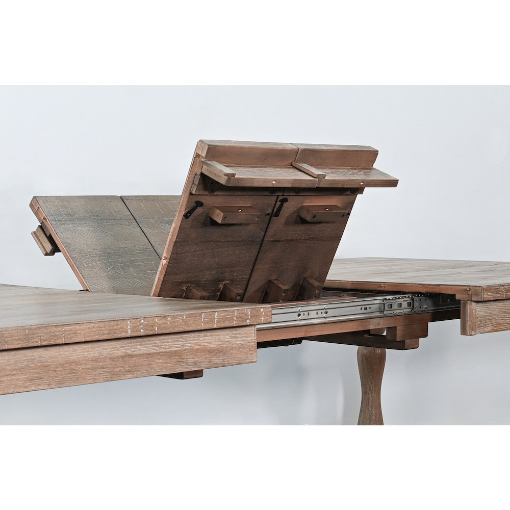 Sierra Rectangular Extension Dining Table with Turned Legs. Picture 4