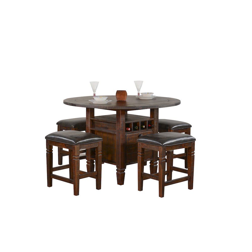 54" Round Counter Height Dining Set. Picture 1