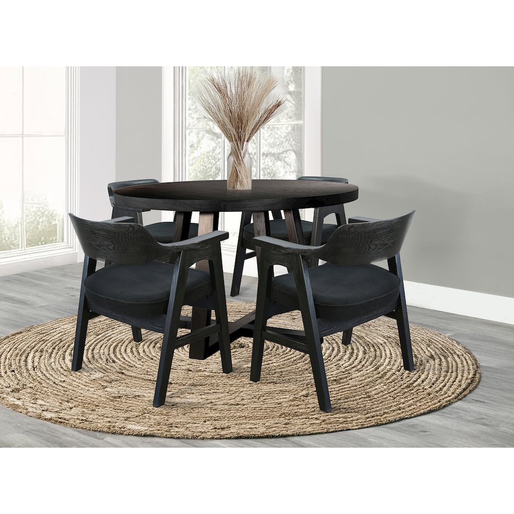 Mia Round Wood Dining Set. Picture 2