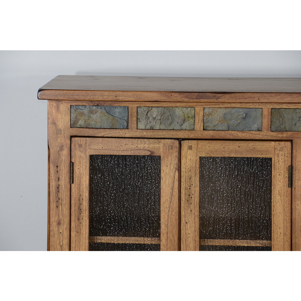 Sedona 42" Adjustable Shelf Wood Bookcase in Rustic Oak. Picture 6