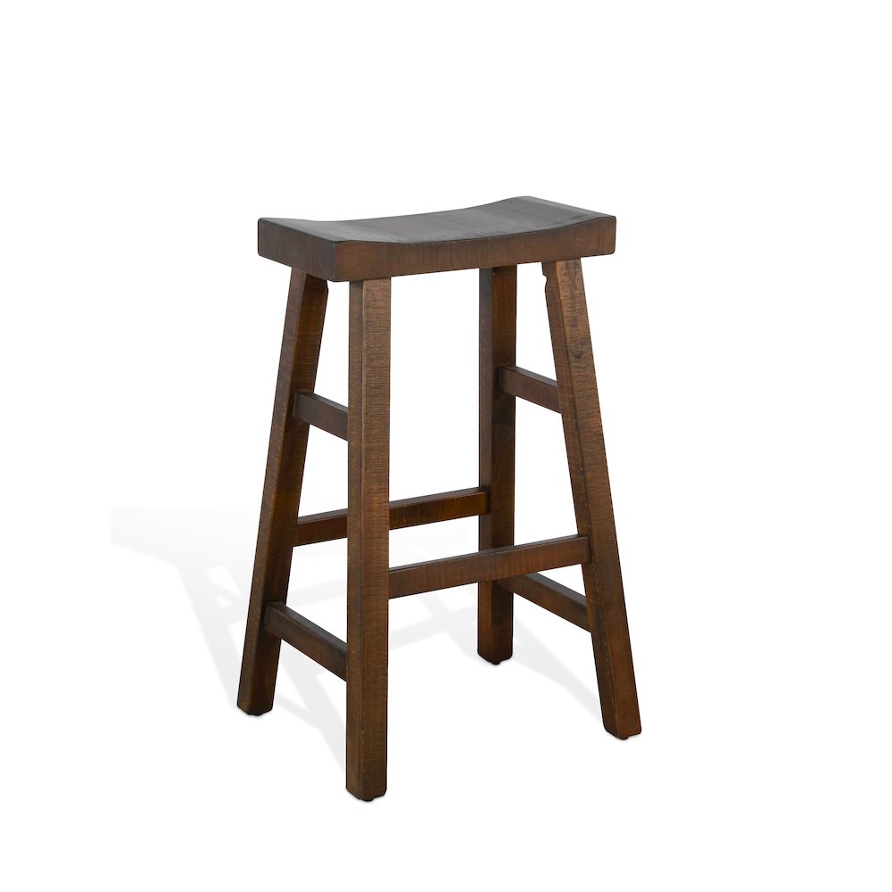 Bar Saddle Seat Stool, Wood Seat (Set of 2). Picture 1