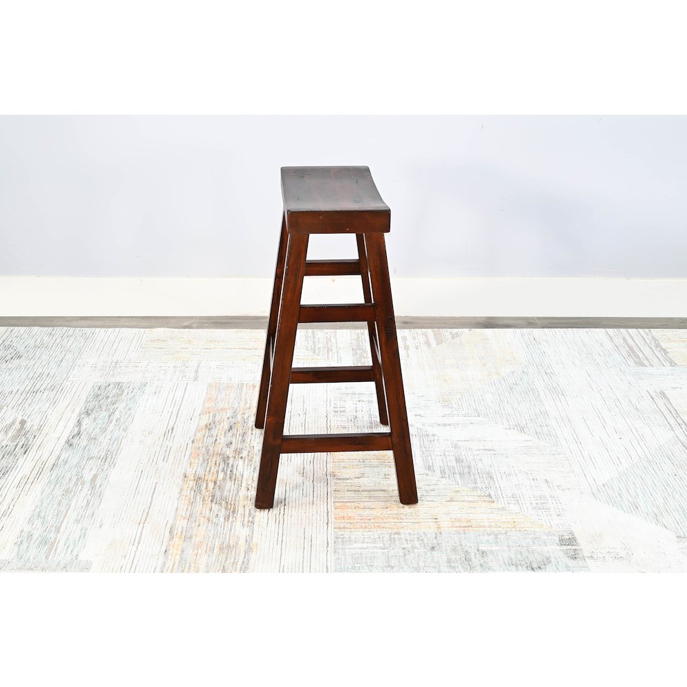 Bar Saddle Seat Stool, Wood Seat (Set of 2). Picture 3