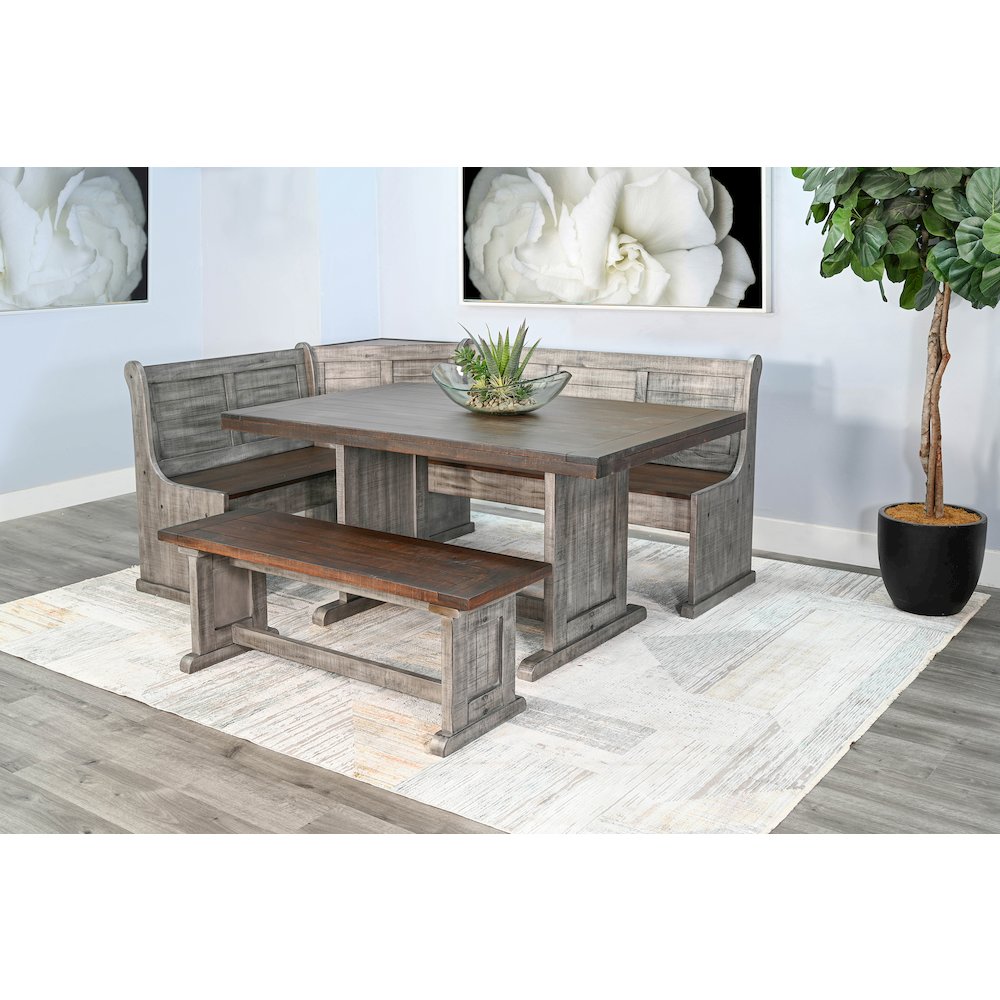 Wood Breakfast Nook Dining Set. Picture 2