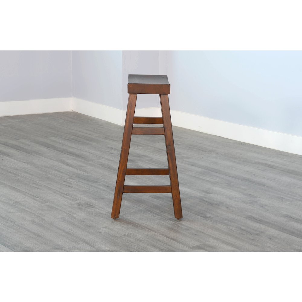 Bar Saddle Seat Stool, Wood Seat (Set of 2). Picture 2