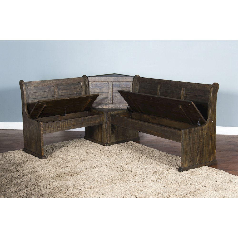 Wood Breakfast Nook Dining Set. Picture 2