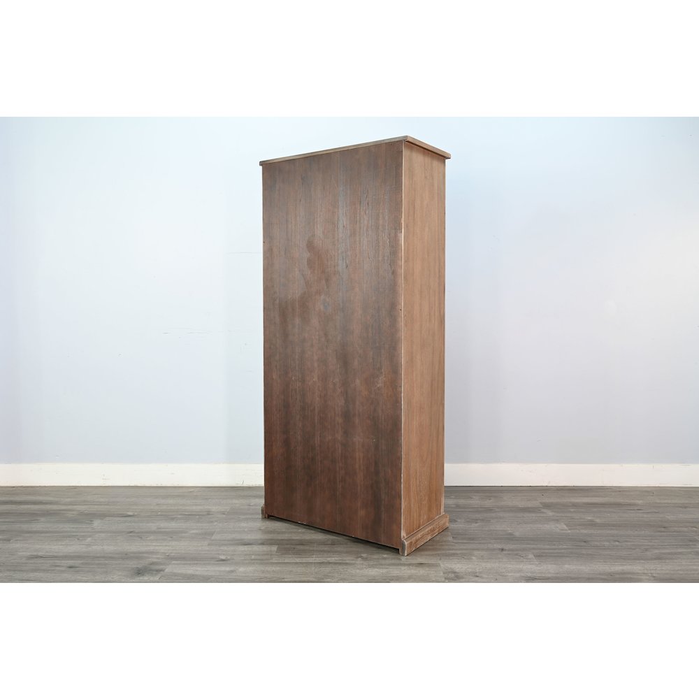 Elena Tall Wood Cabinet with Arched Glass Doors. Picture 6