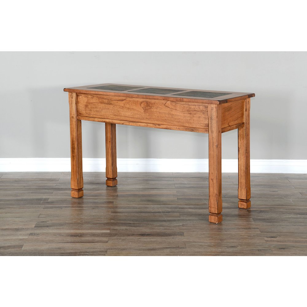 Sedona 48" Transitional Wood Sofa Table in Rustic Oak. Picture 3