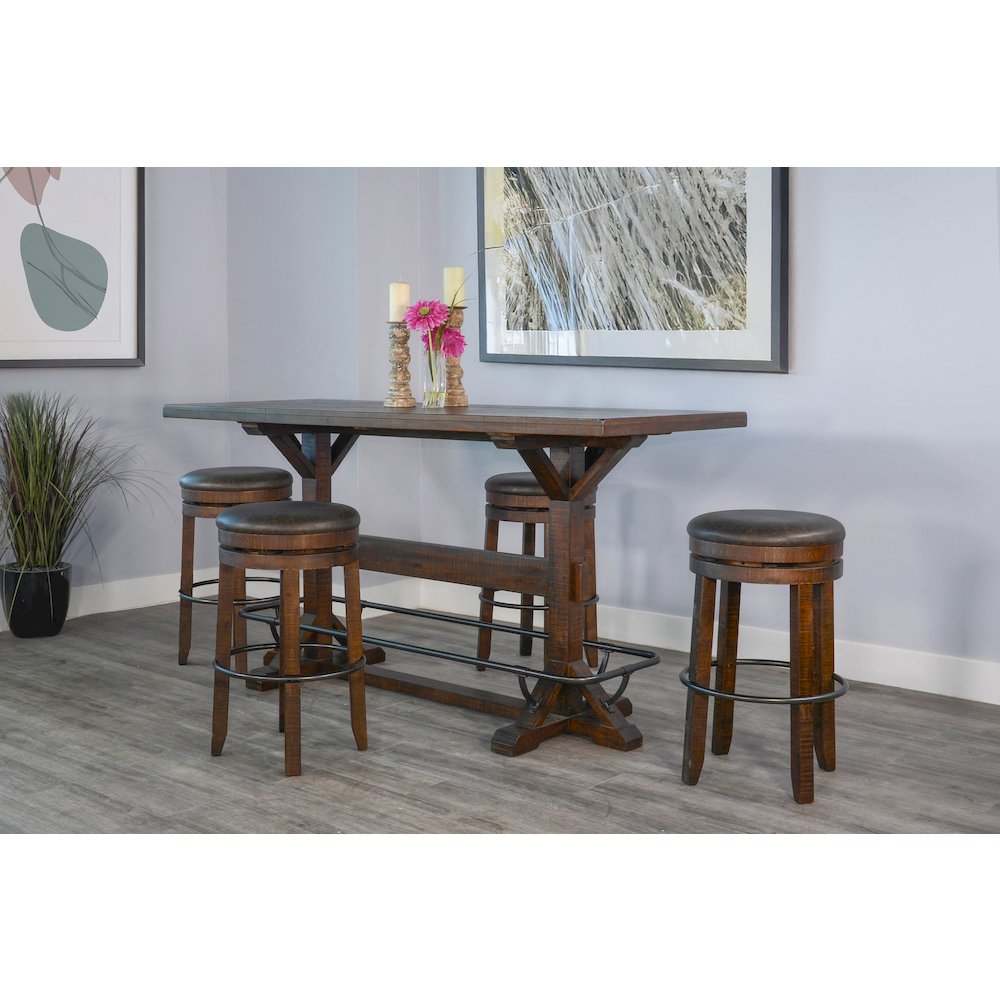Homestead Rectangular Pub Table Set. Picture 2