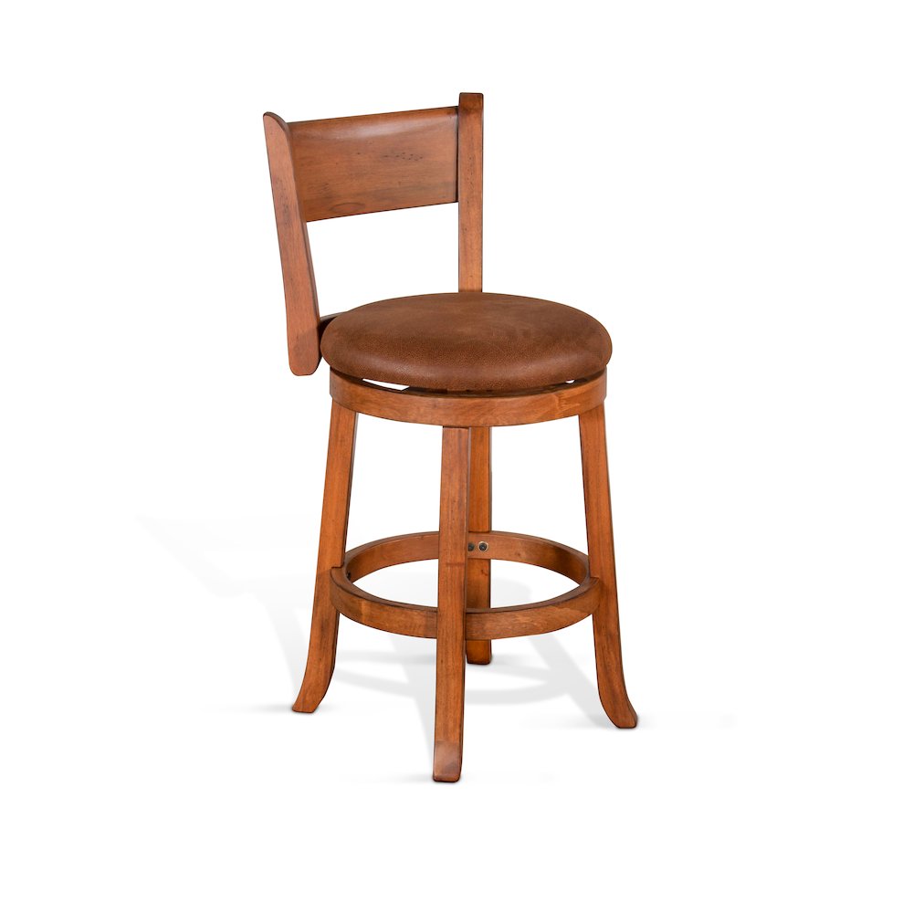 Counter Swivel Barstool, Cushion Seat & Back (Set of 2). Picture 1