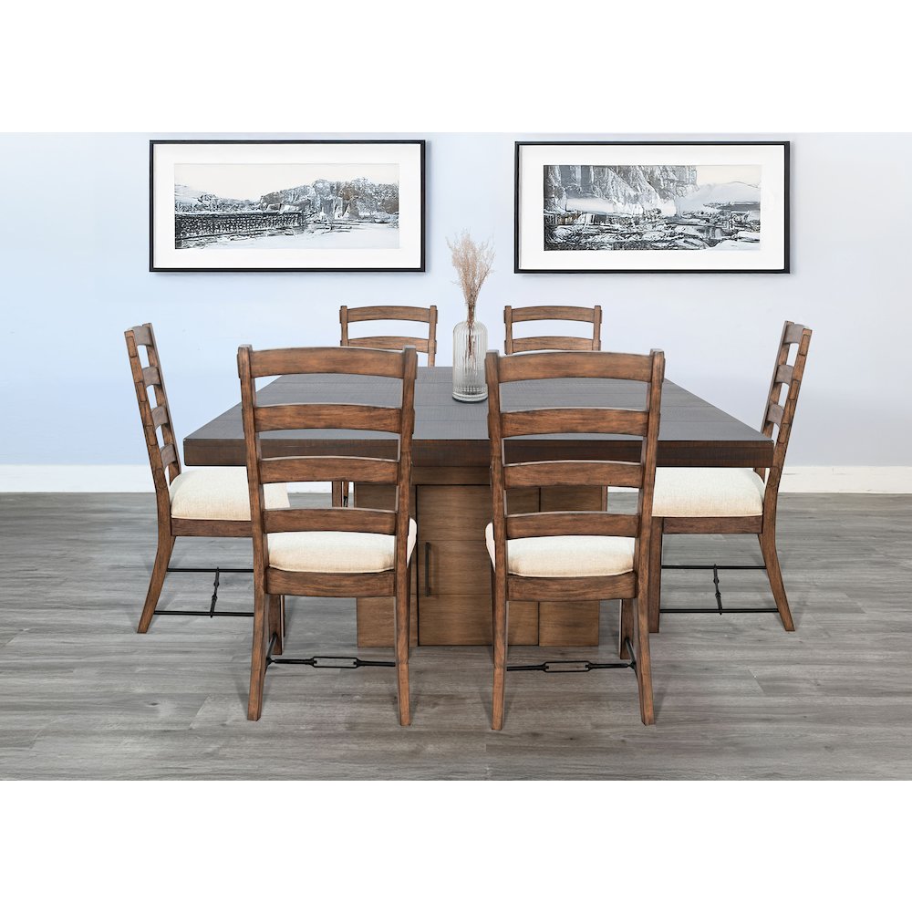 Modern Square Dining Set with Built-in Storage. Picture 2