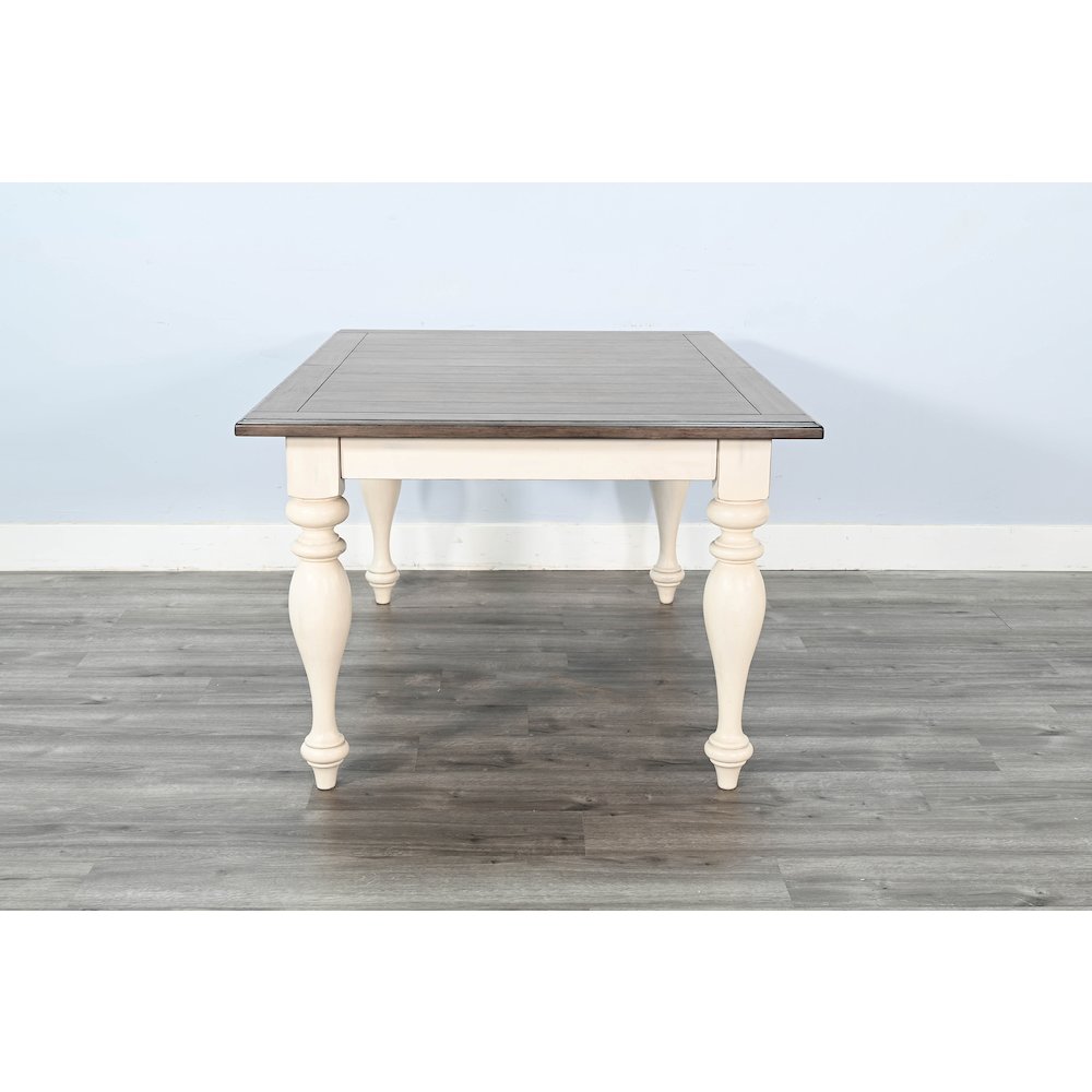 Pasadena Rectangular Extension Dining Table, Buckskin/Marble White. Picture 7