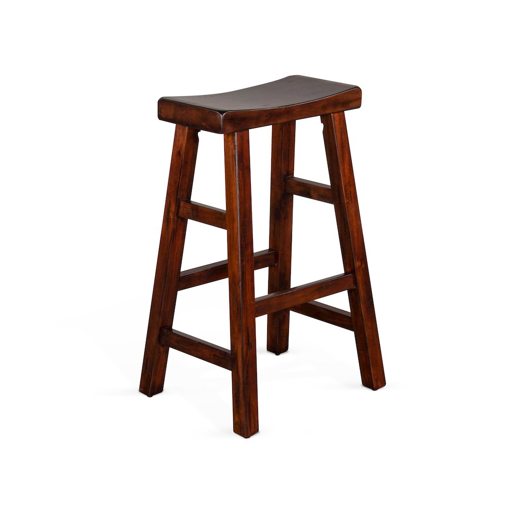 Bar Saddle Seat Stool, Wood Seat (Set of 2). Picture 1