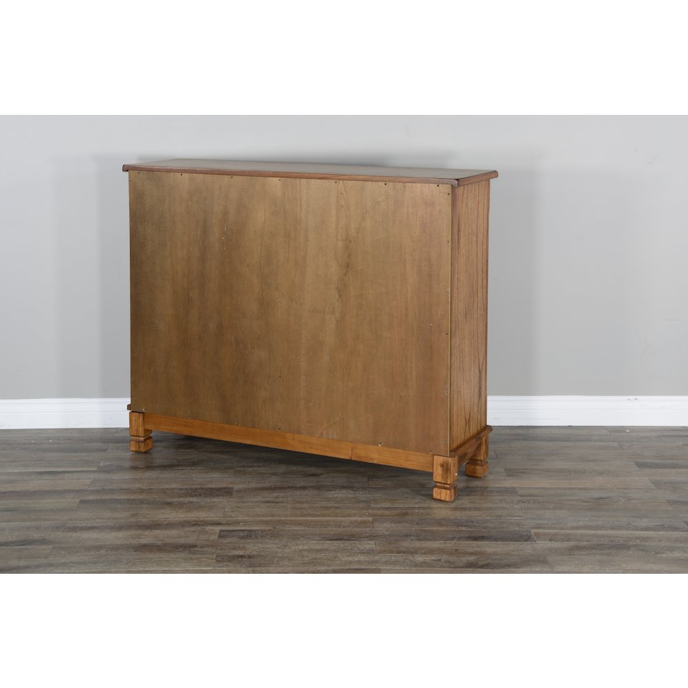 Sedona 42" Adjustable Shelf Wood Bookcase in Rustic Oak. Picture 3