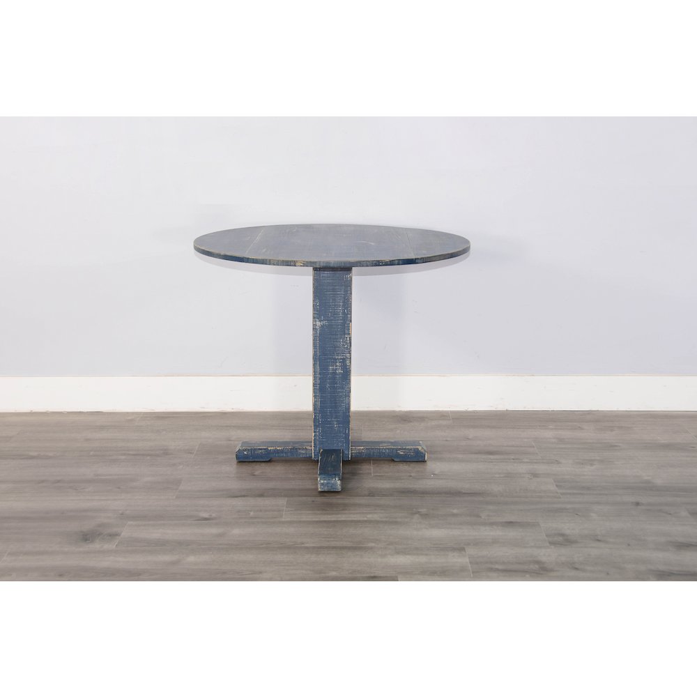 Ocean Blue Drop Leaf Table. Picture 2