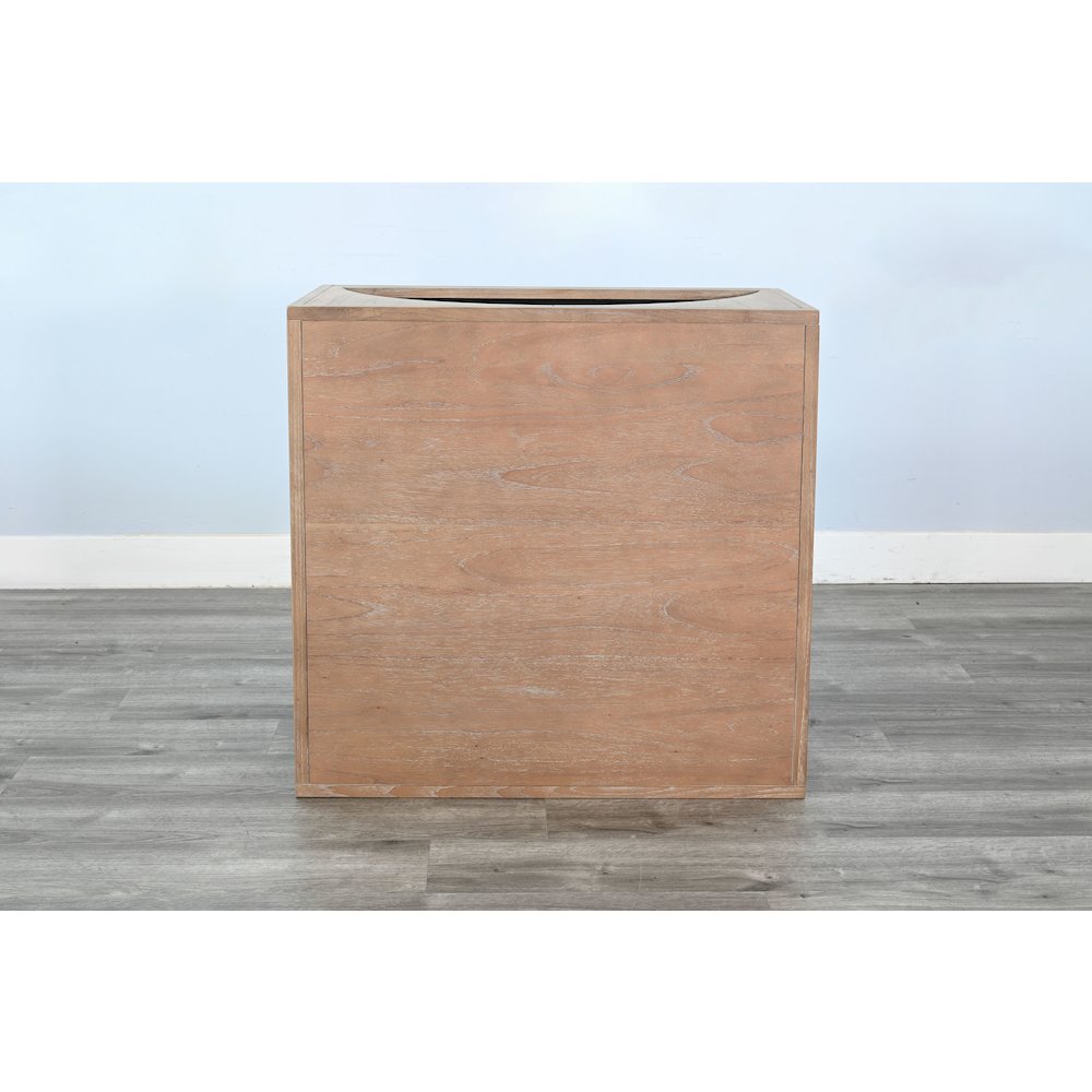 Modern Wood Coffee Table with Arched Open Shelf Design. Picture 3