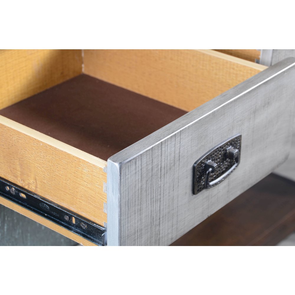 Homestead Hills Alpine Grey Wood Server. Picture 9