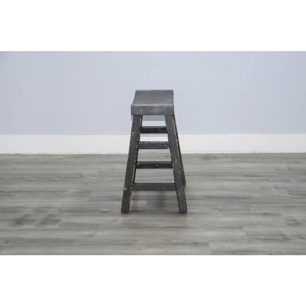 Black Sand Counter Saddle Seat Stool, Wood Seat (Set of 2). Picture 4