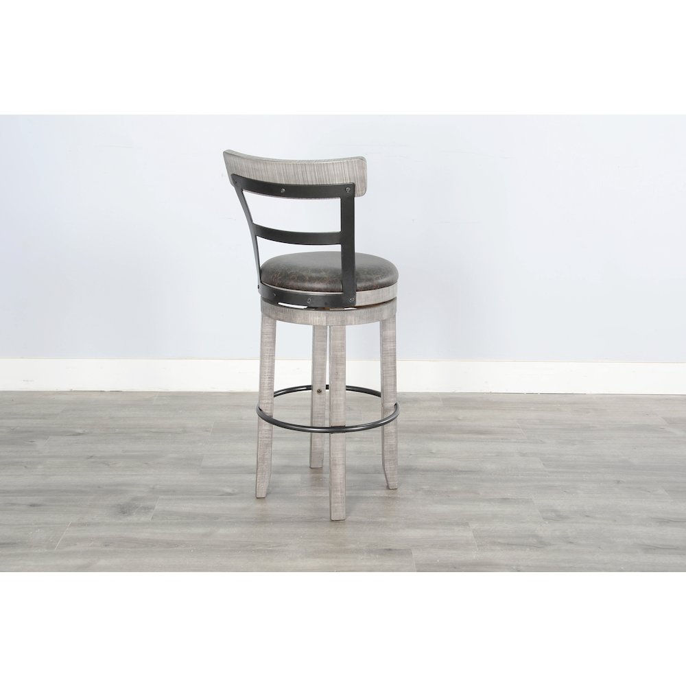 Bar Swivel Barstool, Cushion Seat (Set of 2). Picture 4