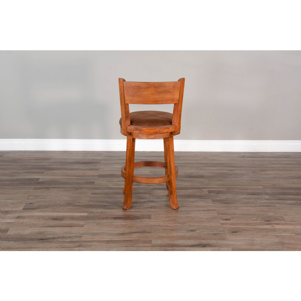 Counter Swivel Barstool, Cushion Seat & Back (Set of 2). Picture 3