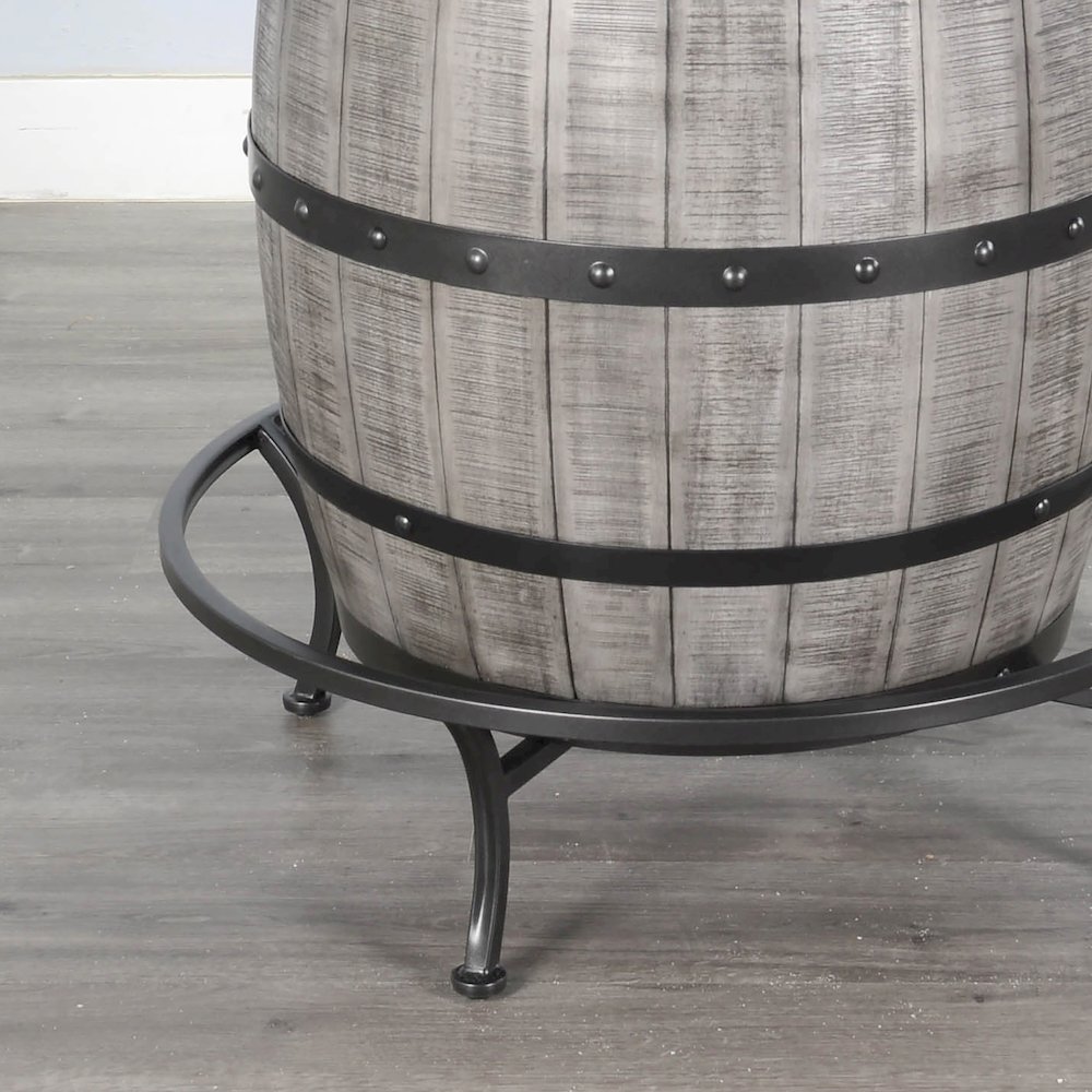 Round Pub Table with Wine Barrel Base. Picture 4