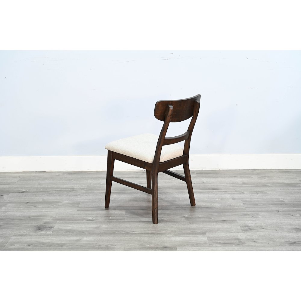 Dining Chair, Cushion Seat (Set of 2), Walnut. Picture 5