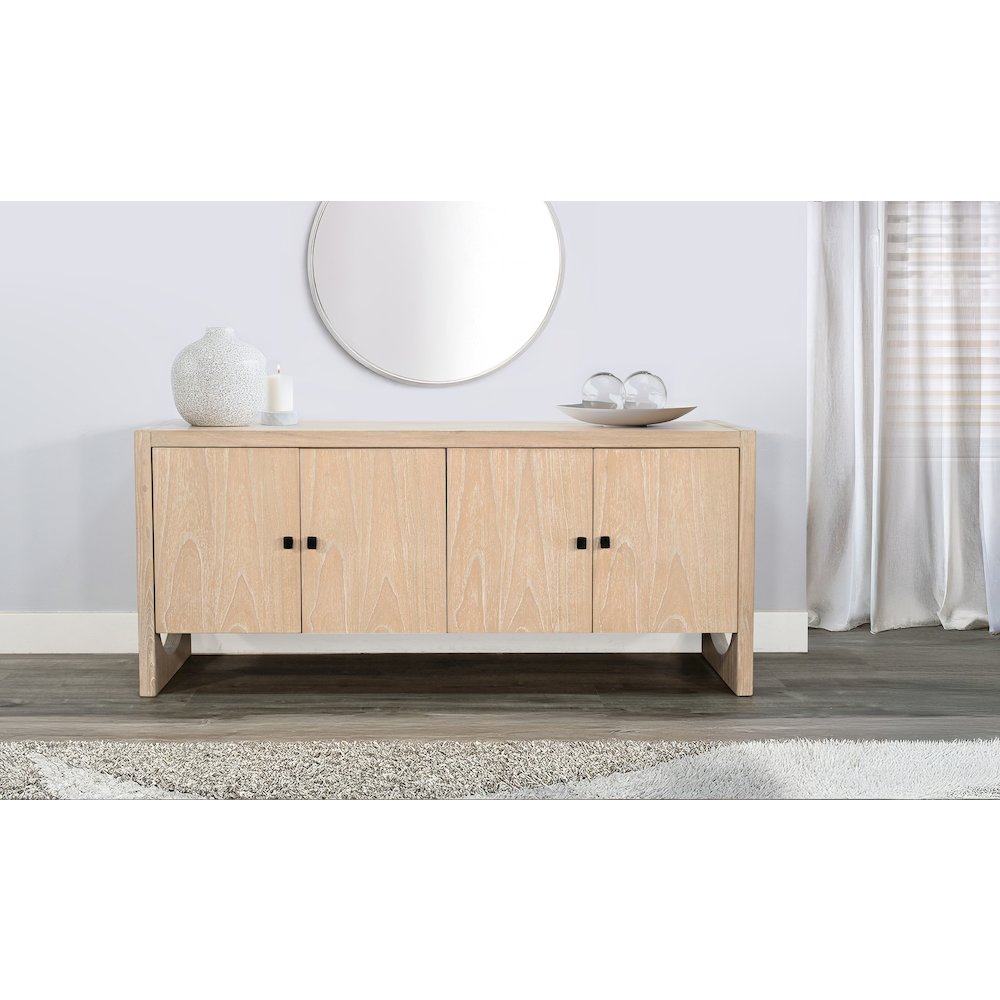 Liz Arched Leg Oak Buffet. Picture 2