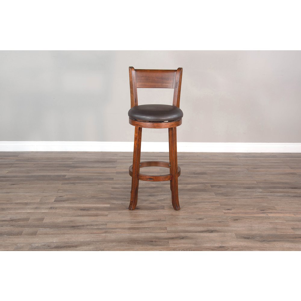 Bar Swivel Barstool, Cushion Seat & Back (Set of 2). Picture 2