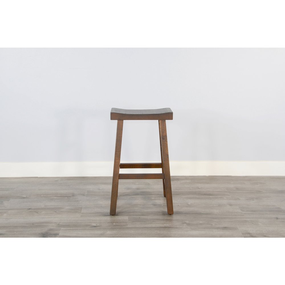 Bar Saddle Seat Stool, Wood Seat (Set of 2). Picture 2