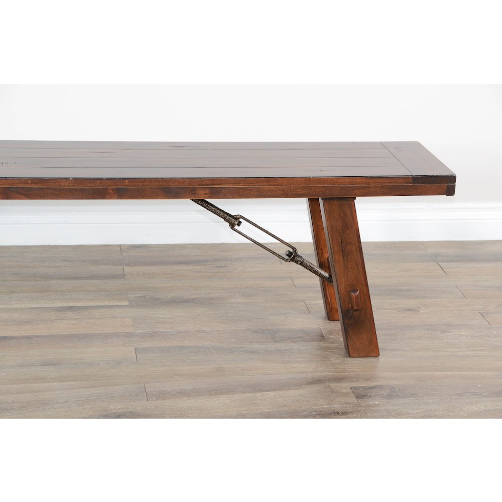 Dining Bench with Turnbuckle Accents. Picture 4