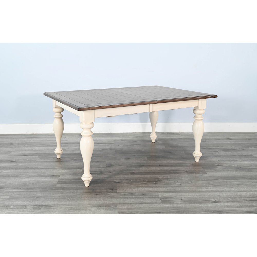 Pasadena Rectangular Extension Dining Table, Buckskin/Marble White. Picture 5